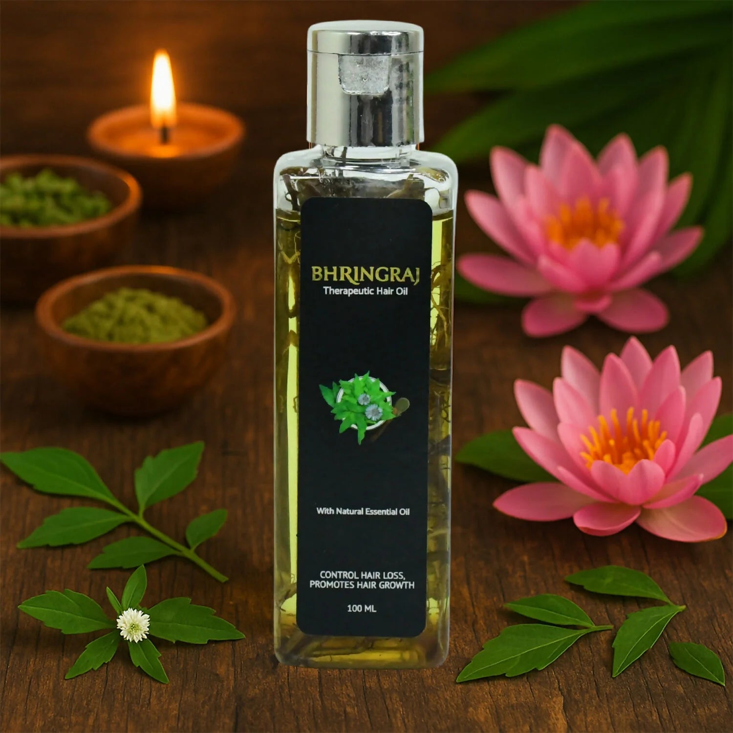 Eyelet Bhringraj Therapeutic Hair Oil with Natural Essential Oil (100 ml)
