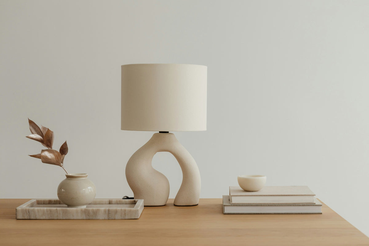 Modern sculptural table lamp